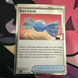 Rare Candy Cosmic Holo Pokemon Prize Pack Series 3 Promo Pokemon Card NM - Image 1