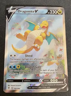 Dragonite V 192/203 Alt art Evolving Skies Pokemon TCG 2021 - Mint Condition NM - Image 3