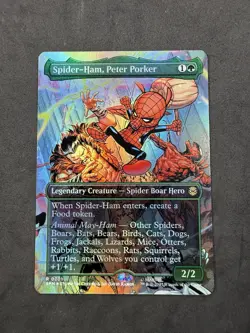 SPIDER-HAM PETER PORKER 0201 FOIL BORDERLESS SPIDER-MAN 2025 MAGIC THE GATHERING - Image 2