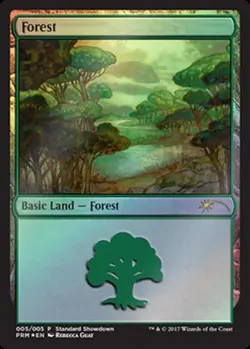 1x Forest (Rebecca Guay) - Foil Light Play MTG Magic - Kid Icarus - - Image 1
