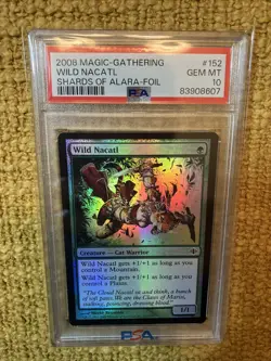 Wild Nacatl Shards of Alara Foil PSA 10 - Image 1