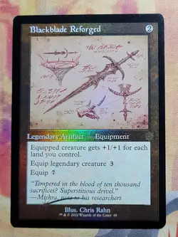 Blackblade Reforged (Schematic) (Foil) MTG The Brothers' War Retro Artifacts NM - Image 1