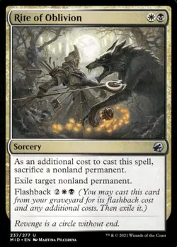 Rite of Oblivion 237 Innistrad: Midnight Hunt Magic MTG - Image 1