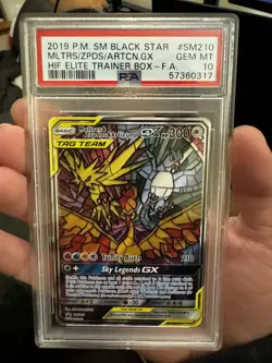 2019 POKEMON SM BLACK STAR PROMO FULL ART/MOLTRES & ZAPDOS & ARTICUNO GX PSA 10 - Image 1