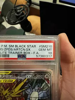 2019 POKEMON SM BLACK STAR PROMO FULL ART/MOLTRES & ZAPDOS & ARTICUNO GX PSA 10 - Image 3