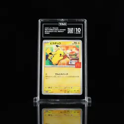 2025 Pokemon Mega Japanese McDonald's Collection Promo Pikachu TAG 10 (978) - Image 1