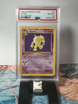 Pokemon TCG 1st Edition Fossil Set Hypno #23/62 Rare PSA 8.5 NM-MT+ - Image 1