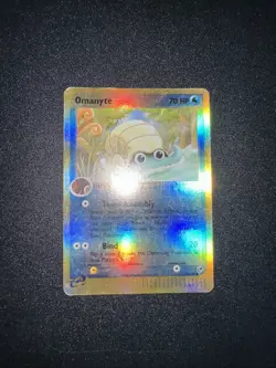Pokemon TCG Omanyte 70/100 ex Sandstorm Reverse Holo LP - Image 1