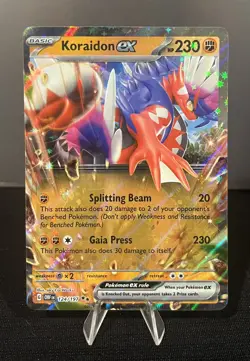 Pokemon TCG Koraidon ex Reverse Holo Double Rare 124/197 SV- Obsidian Flames - Image 1