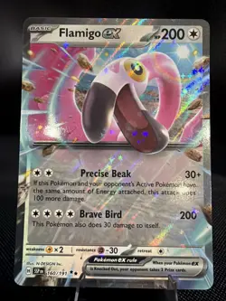 Flamingo ex 160/191 Holo Double Rare Pokemon TCG Surging Sparks NM - Image 1