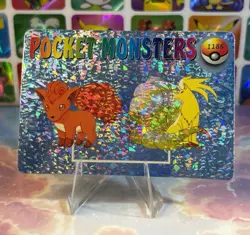 Pokemon HOLO Vintage Pocket Monsters Prism Sticker 1998 Rare Nintendo Vulpix - Image 3