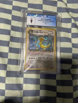 1997 Pocket Monsters Pokemon Team Rocket Dark Dragonite Holo #149 cgc 9 - Image 2