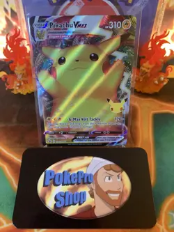 2021 Pokemon Celebrations Stamped Pikachu VMAX Holo SWSH062 - NM - Image 1