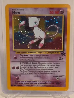Mew Black Star Promo #9 WOTC Pokemon Holo Rare #151 Vintage 1999-2000 NM - Image 1