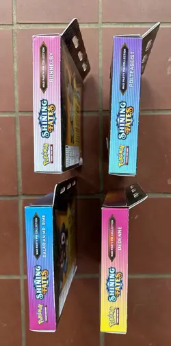 Pokemon TCG Shining Fates Mad Party Pin Collection Box Set of 4 Factory Sealed - Image 3