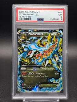 2014 Pokemon XY Flashfire #69 MCharizard EX Full Art Near Mint Condition PSA 7 - Image 1