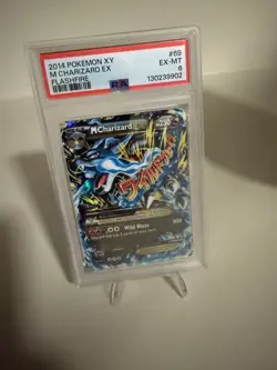 2014 POKEMON XY FLASHFIRE #69 M CHARIZARD EX PSA 6 - Image 1
