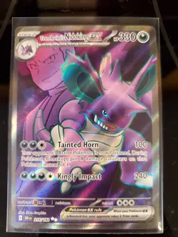 Team Rocket's Nidoking EX 216/182 Full Art Destined Rivals - Pokemon TCG NM - Image 1