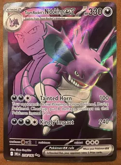 Pokemon TCG Team Rockets Nidoking EX 216/182 Destined Rivals NM - Image 1