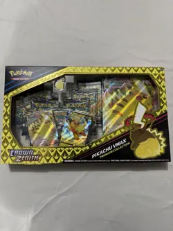 Sealed Pokemon TCG Crown Zenith Pikachu VMAX Special Collection 5 Packs N734 - Image 1
