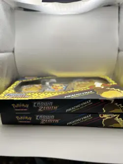 Pokemon crown zenith pikachu Vmax special collection Box New Sealed 5 packs each - Image 1