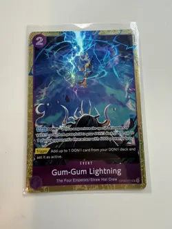 Gum Gum Lightning OP09-077 Parallel UC Premium Card Collection Best Selection - Image 1
