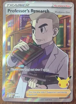 Professor's Research 024/025 Full Art Ultra Rare Pokemon TCG Celebrations Card - Image 1