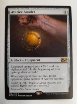 Avarice Amulet MTG Rare Artifact Equipment Card NM (g138) - Image 1