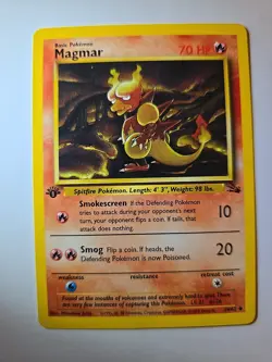 Pokemon TCG Magmar Fossil Card 39/62 Regular 1st Edition Uncommon - Image 1