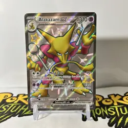 Alakazam EX 215/091 - Full Art Shiny Ultra Rare Paldean Fates Pokemon Card - NM - Image 1