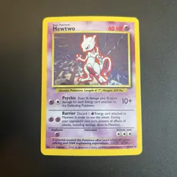 1999 Pokemon TCG Mewtwo Base Set Holo Unlimited Rare Card 10/102 - Image 1