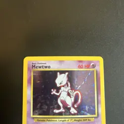1999 Pokemon TCG Mewtwo Base Set Holo Unlimited Rare Card 10/102 - Image 2