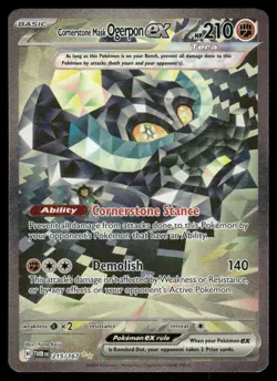 Pokemon Cards Cornerstone Mask Ogerpon ex 215/167 Twilight Masquerade NM - Image 1