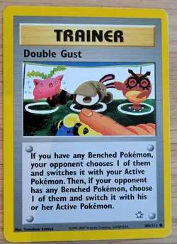 Double Gust Neo Genesis 100/111 Vintage Common Pokemon Card. Near-Mint Condition - Image 1