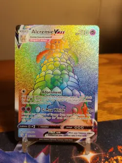 Alcremie VMAX 073/072 Shining Fates Rainbow Secret Rare Holo Pokemon TCG Card - Image 1