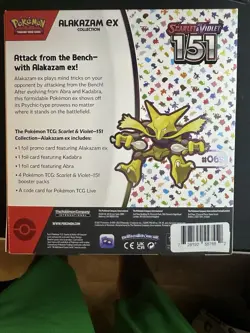Pokemon TCG: Scarlet & Violet-151 Alakazam ex Collection Booster Box 820650855269 - Image 2