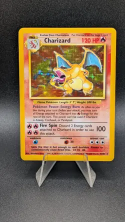 1999 Pokemon Base Set Charizard #4 *HOLO* 1 OWNER! See pics. 1 Time Listing!! - Image 1