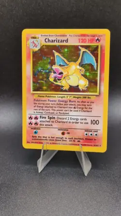 1999 Pokemon Base Set Charizard #4 *HOLO* 1 OWNER! See pics. 1 Time Listing!! - Image 2