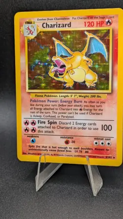 1999 Pokemon Base Set Charizard #4 *HOLO* 1 OWNER! See pics. 1 Time Listing!! - Image 3