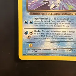 Pokemon Vintage Non Holo Rare Dark Blastoise Team Rocket 20/82 WotC - Image 5