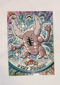 Pokemon Topps Series 3 Blue Logo Non Holo #127 Pinsir - Image 1