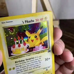 2000 WOTC POKEMON MAIL GIVEAWAY BIRTHDAY PIKACHU #24 BLACK STAR PROMO HOLO - Image 5