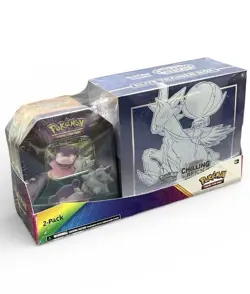 2 Pack NEW Pokemon TCG Chilling Reign Elite Trainer Box ETB+Slowbro V Tin Sealed - Image 1