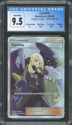 2019 Pokemon Hidden Fates Cynthia SV82/SV94 CGC 9.5 - Image 1