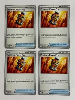 4x Premium Power Pro 124/132 Me01: Mega Evolution Pokemon TCG Cards Playset (NM) - Image 1