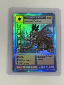 Vintage Digimon CCG Battle Series 1 Holo Card Mammothmon ST-46S - Image 1