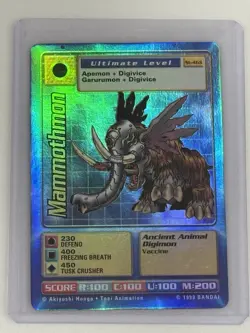 Vintage Digimon CCG Battle Series 1 Holo Card Mammothmon ST-46S - Image 2