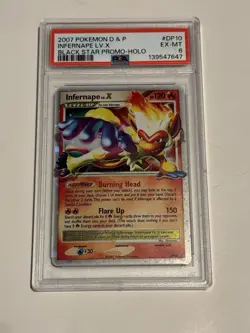 Pokemon TCG Infernape LV.X Holo Rare Card Diamond & Pearl Black Star promo Psa 6 - Image 1