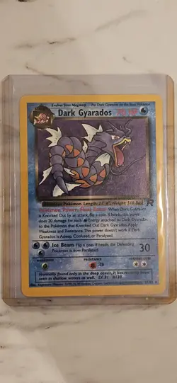 Dark Gyarados 25/82 Non-Holo Rare Team Rocket Vintage Pokemon Card TCG LP - Image 1