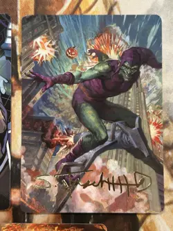 Green Goblin, Norman Osborn & Friendly Neighborhood - Art Cards Gold-Stamped Sig - Image 3